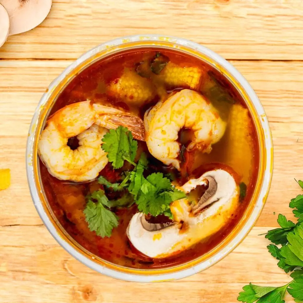 Soupe Citronnelle Poulet / Crevettes halal Bouillon aromatique et léger Soupe Citronnelle Poulet / Crevettes halal