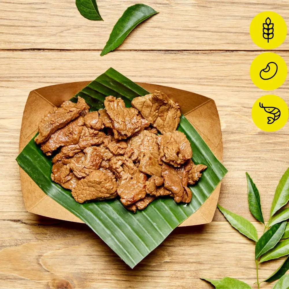 Bangcook – Supplément Bœuf, bœuf mariné et tendre pour sublimer vos plats thaï, riz parfumé ou nouilles sautées.