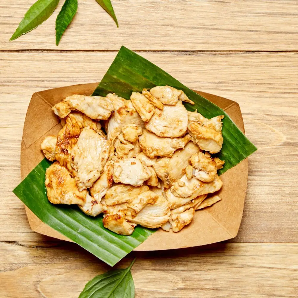 Bangcook – Supplément Poulet, morceaux de poulet savoureux pour enrichir vos plats thaï, riz ou nouilles sautées.