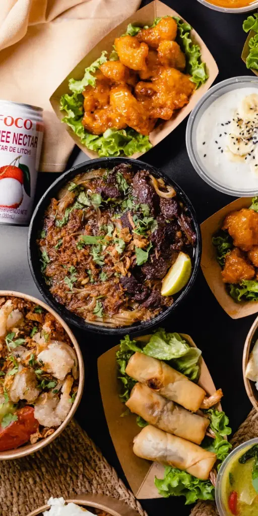 Bangcook plats thaï traditionnels : Pad Thaï, curry thaï, nems croustillants, riz sticky banane et boisson au litchi à Aulnay-sous-Bois, Nanterre, Argenteuil, Montreuil, Boulogne, Saint-Denis et Paris 9