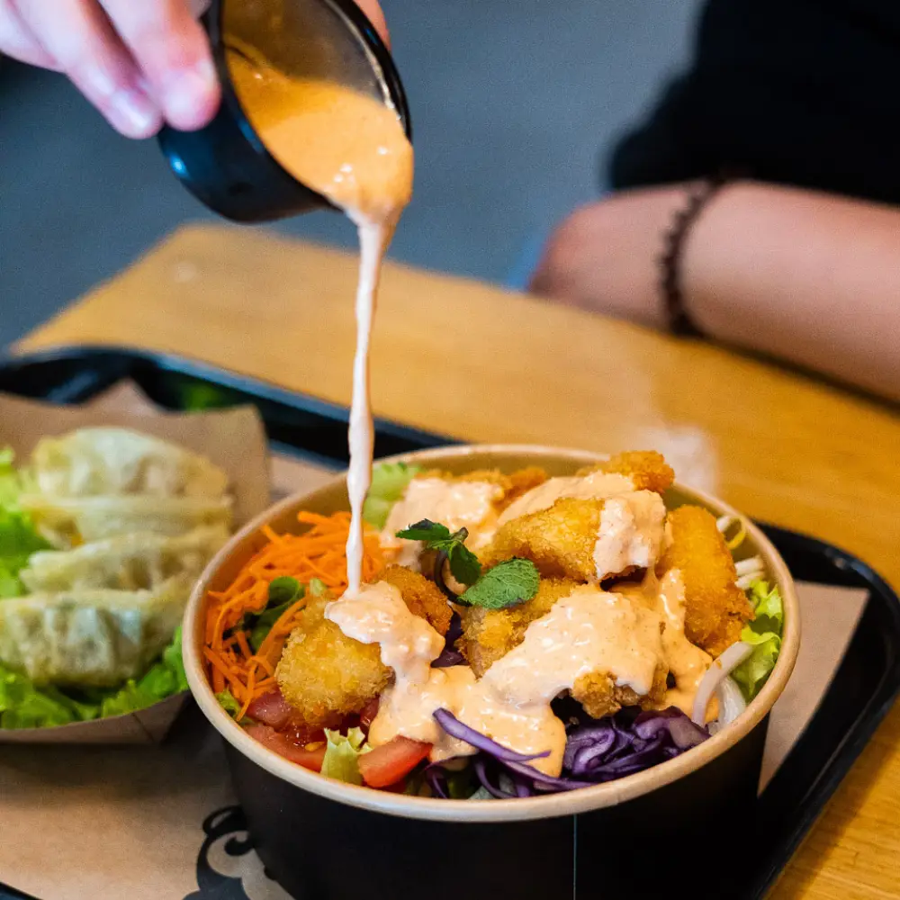 sauce vinaigrette maison bangcook resto fast food healthy thai